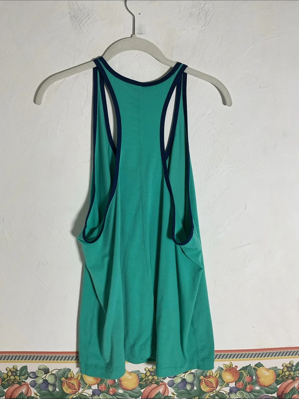 GAPFit Breathe Racerback Active Tank Top Size XL Teal Blue Trim